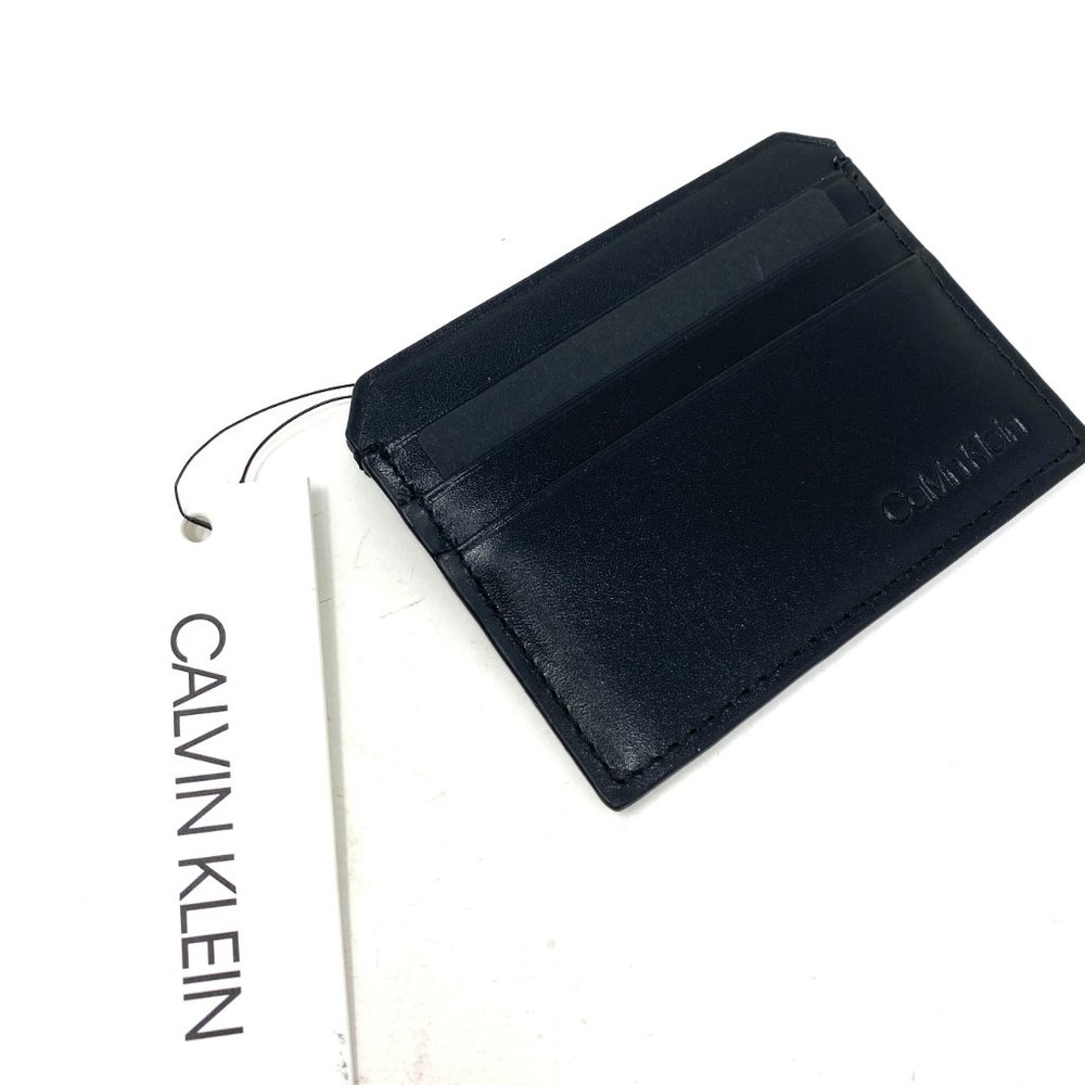 😳SALE😳 Calvin Klein Box Men’s Cardcase Smooth Calf Leather Black 4720 0008 010 - Picture 5 of 7